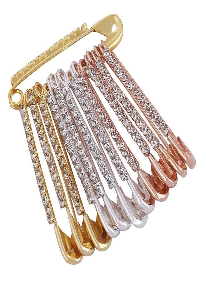 THANUS CRAFT THANU'S CRAFT Stone Safety Saree Pin for Sari Pleats Sewing Jackets Sarees Clothes Dresses Girls & Women - Image 1